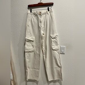 Aritzia Wilfred Free Cream Cargo Pants